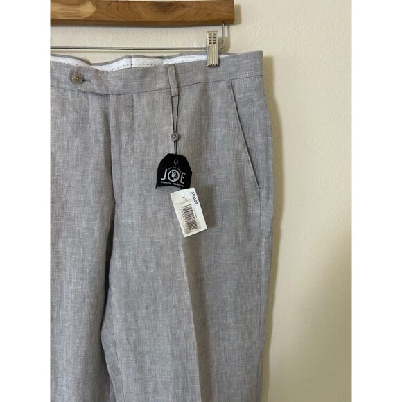 Joseph Abboud Men's 100% LINEN Dress Pants Slim Fit Size 34x34 light Grey NEW‎ - Picture 7 of 9